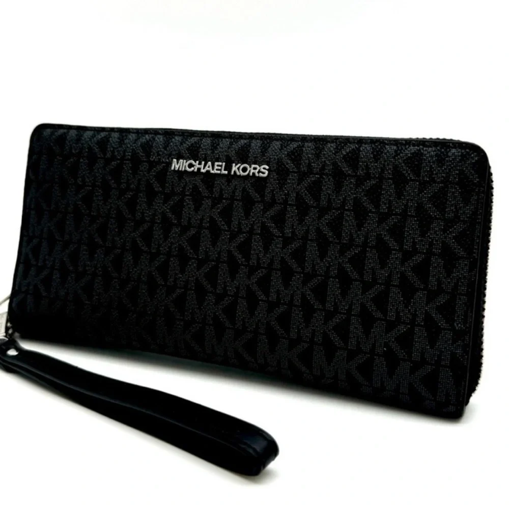 Michael Kors Large Continental Wallet Black Signature